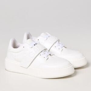 Ganni Womens White Sporty Mix Low Top Velcro Sneaker 40 / 10